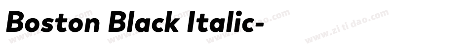 Boston Black Italic字体转换